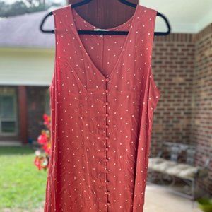 Madewell polka dot tank dress size Extra Large XL